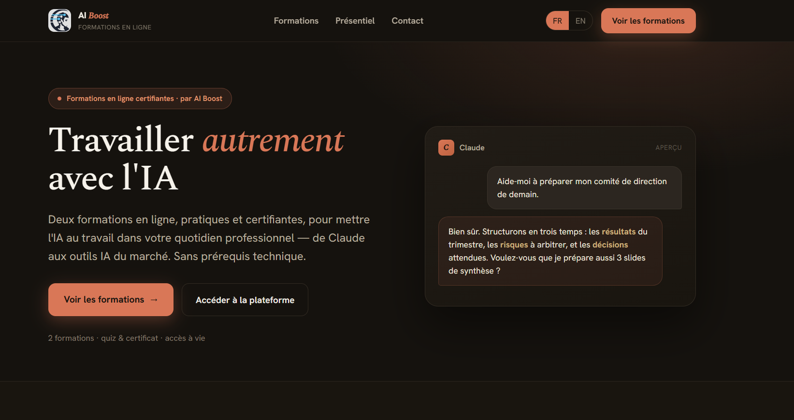 LMS — Formation IA sur mesure